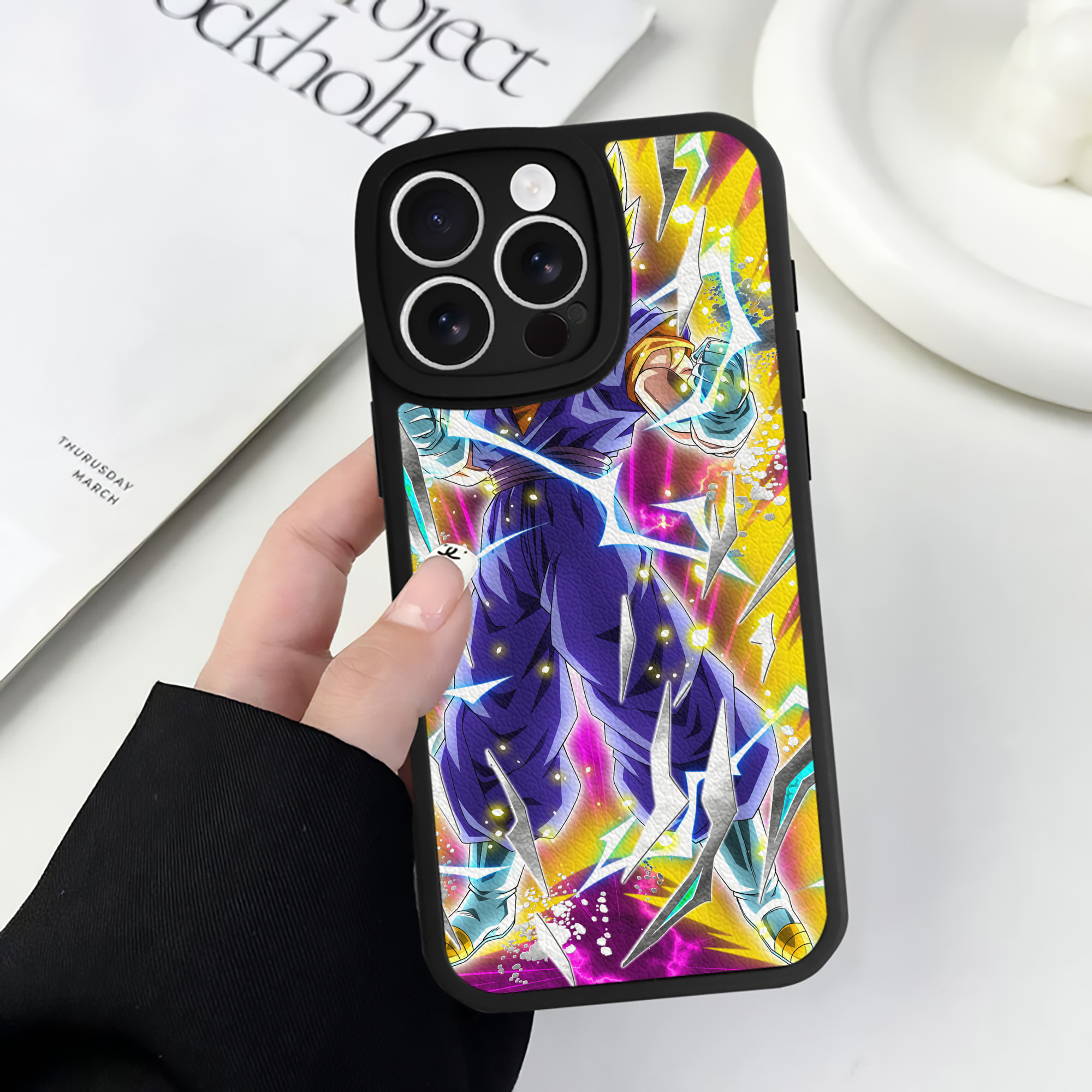 （画像用） ドラゴンボール DRAGON BALL 【iPhone 16シリーズ対応】シリコンスマホケース（レザー調） 材質：シリコン